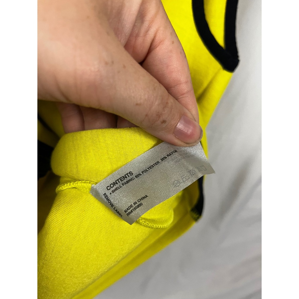 Greyson NWT Men's Pontiac Vest Radium Yellow Navy Trim Golf Full Zip- Large - Picture 8 of 9